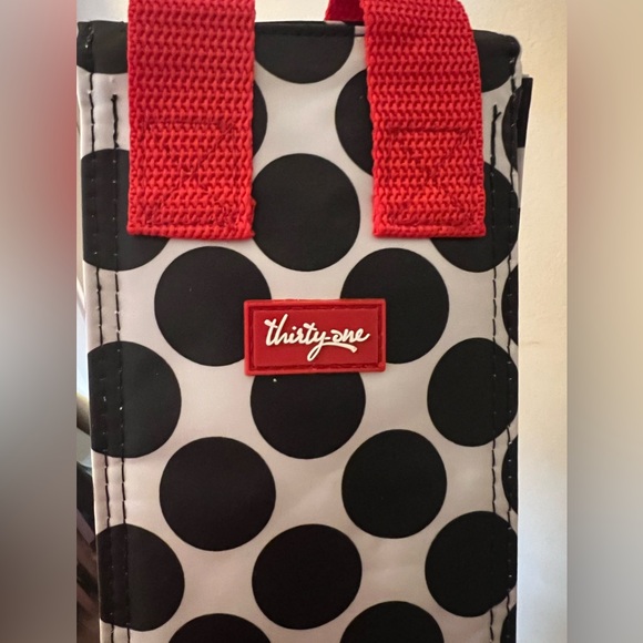 Thirty-One Insulated Wine Tote Bag Polka-Dot - Perfect Bottle Thermal - Picture 5 of 9